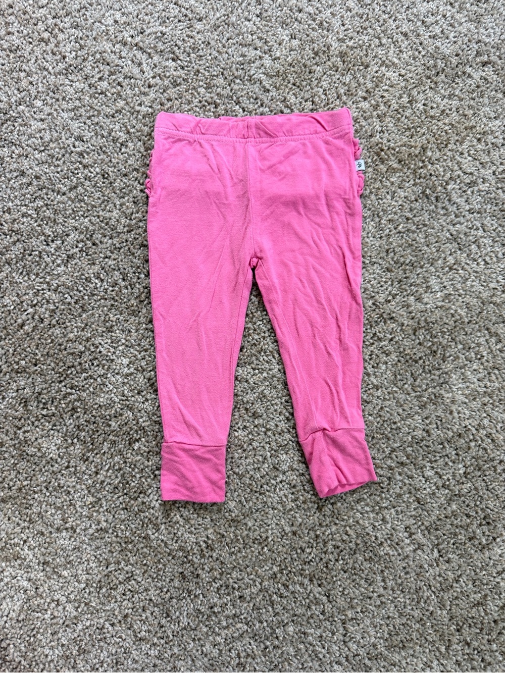 Girls' Bright Pink Stretch Knit Leggings